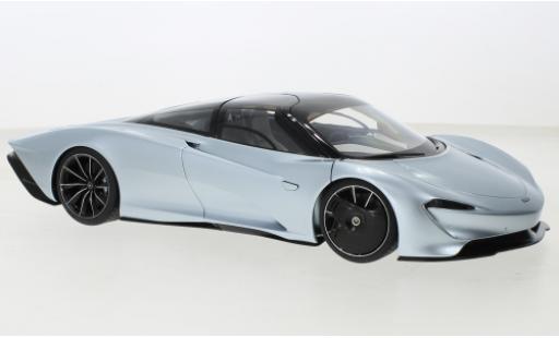 Modellautos McLaren Speedtail 1/18 AUTOart SpeedTail metallise bleu clair/noire 2020 McLaren Speedtail 1/18 AUTOart SpeedTail metallise bleu clair/noire 2020 modellautos