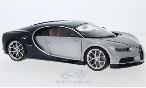 Modellautos Bugatti Chiron 1/18 AUTOart silber/blau 2017 Bugatti Chiron 1/18 AUTOart silber/blau 2017 modellautos