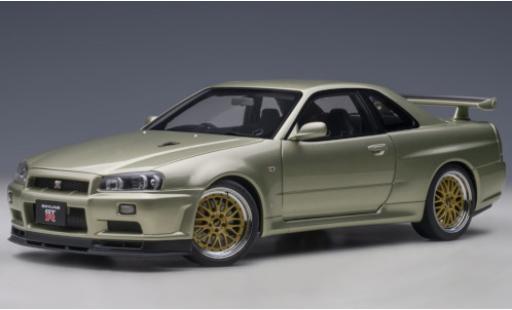 Modellautos Nissan Skyline 1/18 AUTOart GT-R (R34) V-Spec II Nür mettalic grün RHD 2002 avec BBS LM-jantes Nissan Skyline 1/18 AUTOart GT-R (R34) V-Spec II Nür mettalic grün RHD 2002 avec BBS LM-jantes modellautos