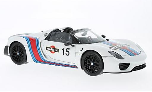 Porsche 918 1/18 AUTOart Spyder weiss Martini 2013 Weissach Package modellautos
