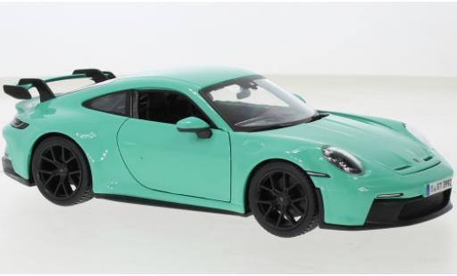 Modellautos Porsche 992 GT3 1/24 Burago 911  turquoise 2021 Porsche 992 GT3 1/24 Burago 911  turquoise 2021 modellautos