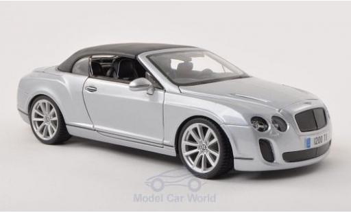Modellautos Bentley Continental T 1/18 Burago Supersports Cabrio silber Verdeck geschlossen Bentley Continental T 1/18 Burago Supersports Cabrio silber Verdeck geschlossen modellautos