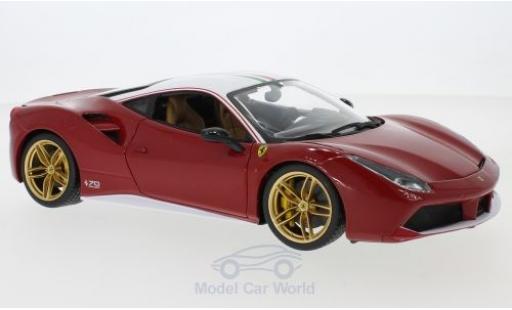 Modellautos Ferrari 488 1/18 Burago GTB rot/weiss The Lauda 2017 70 Jahre Ferrari 488 1/18 Burago GTB rot/weiss The Lauda 2017 70 Jahre modellautos