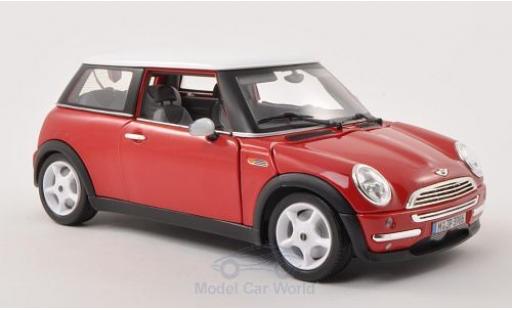 Mini Cooper S 1/18 Burago rot/weiss 2001 modellautos