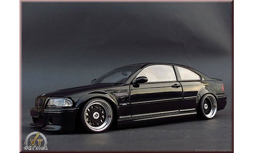 Bmw M3 CSL 1/18 Autoart E46 schwarz jantes BBS 18 pouces modellautos