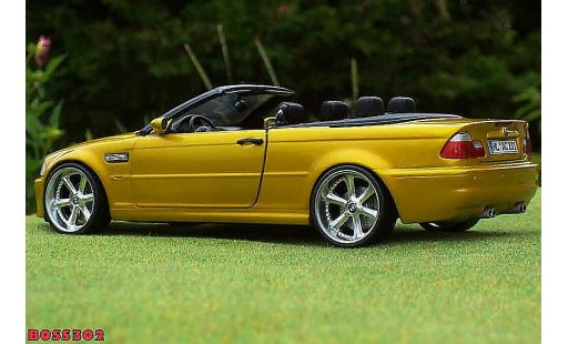 Bmw M3 Cabriolet 1/18 Kyosho E46 gelb candy jantes chromees 18 pouces modellautos