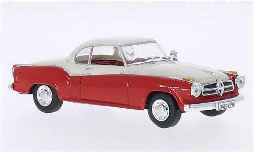 Borgward Isabella coupe 1/43 WhiteBox rot/matt-weiss 1957 modellautos