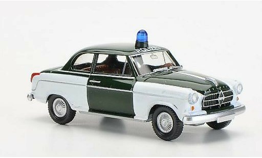 Borgward Isabella police 1/87 Wiking Polizei gr&Atilde;&frac14;n/weiss modellautos