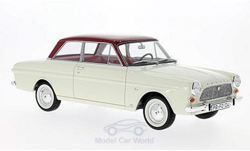 Modellautos Ford Taunus 1/18 BoS Models 12M (P4) Limousine weiss/rot 1965 Ford Taunus 1/18 BoS Models 12M (P4) Limousine weiss/rot 1965 modellautos