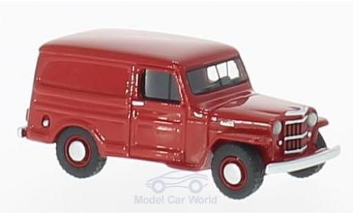 Modellautos Jeep Willys 1/87 BoS Models Panel Van rot 1954 Jeep Willys 1/87 BoS Models Panel Van rot 1954 modellautos