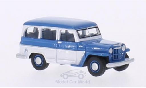 Modellautos Jeep Willys 1/87 BoS Models Station Wagon blau/weiss 1954 Jeep Willys 1/87 BoS Models Station Wagon blau/weiss 1954 modellautos