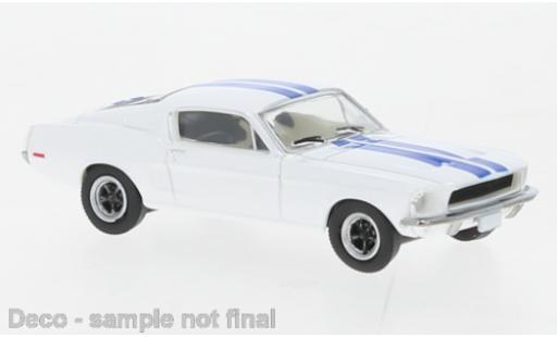 Ford Mustang 1/87 Brekina Fastback weiss/blau 1968 modellautos