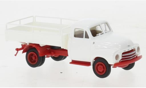 Opel Blitz 1/87 Brekina Bierpritsche blanche/rouge 1952 modellautos