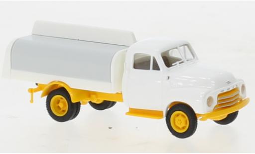 Opel Blitz 1/87 Brekina Geränkeaufbau blanche/jaune 1952 modellautos