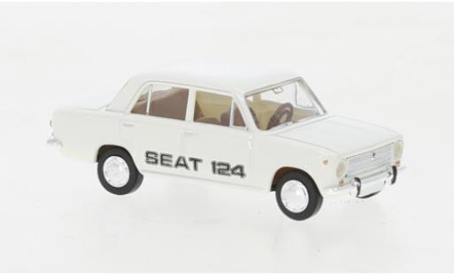 Seat 124 1/87 Brekina blanche 1968 modellautos