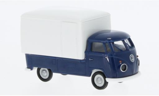 Volkswagen T1 1/87 Brekina b Großraum-wagon conteneur bleu foncé/blanche 1960 modellautos