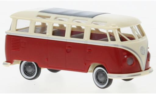 Volkswagen T1 1/87 Brekina b Samba beige clair/rouge 1960 modellautos