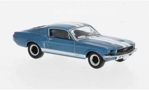 Ford Mustang 1/87 Brekina GT 350 Fastback metallise blau/weiss 1968 1:87 modellautos