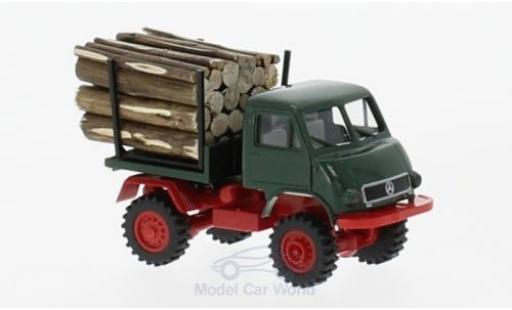 Modellautos Mercedes Unimog 1/87 Brekina 402 mit Holzladung Mercedes Unimog 1/87 Brekina 402 mit Holzladung modellautos