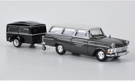 Modellautos Opel Rekord 1/87 Brekina PII avec Westfalia-Bestattungsanhänger Opel Rekord 1/87 Brekina PII avec Westfalia-Bestattungsanhänger modellautos