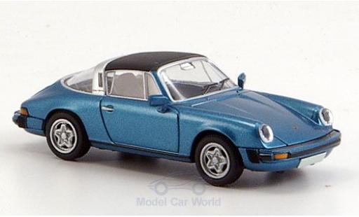 Porsche 911 1/87 Brekina Targa (G-Modell) mettalic blau Dach abnehmbar modellautos