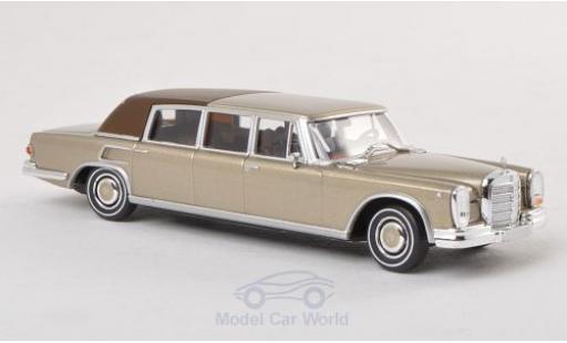 Modellautos Mercedes 600 1/87 Brekina Landaulet gold Verdeck geschlossen Mercedes 600 1/87 Brekina Landaulet gold Verdeck geschlossen modellautos