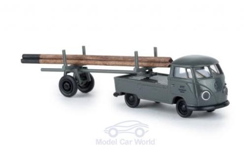 Modellautos Volkswagen T1 B 1/87 Brekina b PTT mit beladenem Nachläufer Volkswagen T1 B 1/87 Brekina b PTT mit beladenem Nachläufer modellautos