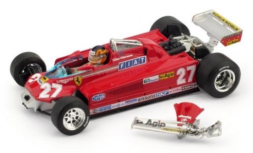 Modellautos Ferrari 126 1/43 Brumm CK Turbo No.27 Scuderia Formel 1 GP Kanada 1981 ronde 57-63 G.Villeneuve Ferrari 126 1/43 Brumm CK Turbo No.27 Scuderia Formel 1 GP Kanada 1981 ronde 57-63 G.Villeneuve modellautos