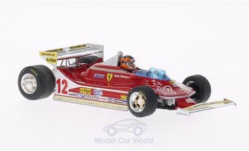 Ferrari 312 T4 1/43 Brumm T4 No.12 GP Monaco 1979 mit Fahrerfigur G.Villeneuve modellautos