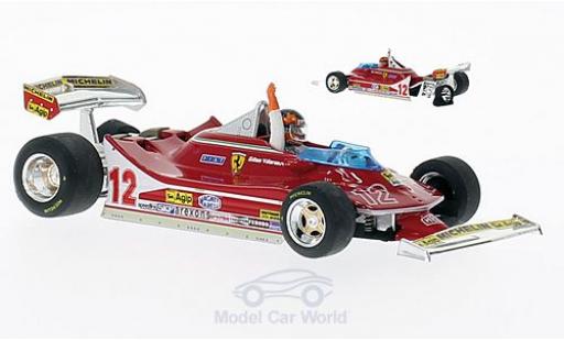 Ferrari 312 T4 1/43 Brumm T4 No.12 GP Niederlande 1979 mit Figur G.Villeneuve modellautos