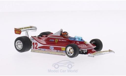 Ferrari 312 T4 1/43 Brumm T4 No.12 Scuderia Formel 1 GP USA West 1979 mit Fahrerfigur G.Villeneuve modellautos