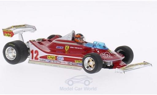 Ferrari 312 T4 1/43 Brumm T4 No.12 Scuderia GP Niederlande 1979 mit Figur G.Villeneuve modellautos