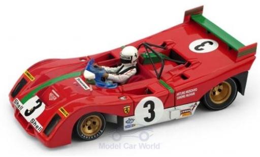 Modellautos Ferrari 312 1/43 Brumm PB RHD No.3 Targa Florio 1972 A.Merzario Ferrari 312 1/43 Brumm PB RHD No.3 Targa Florio 1972 A.Merzario modellautos