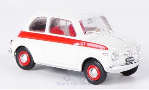 Fiat 500 1/43 Brumm Sport weiss/rot 1958 ohne Vitrine modellautos