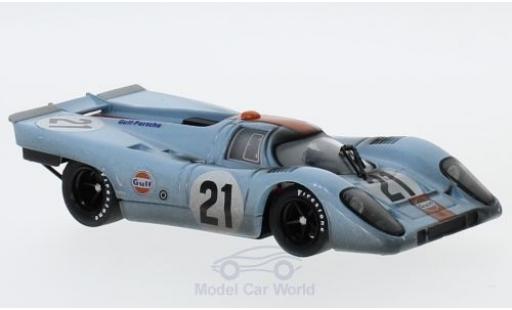 Porsche 917 1970 1/43 Brumm K RHD No.21 JWA-Gulf Racing Team Gulf 24h Le Mans 1970 mit Rennspuren P.Rodriguez/L.Kinnunen modellautos