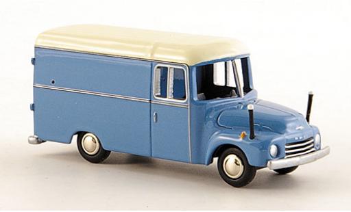 Opel Blitz 1/87 Bub 1.75t Kasten blau/weiss modellautos