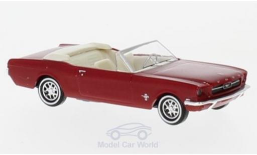 Ford Mustang 1/87 Busch Cabrio mettalic rot 1964 modellautos