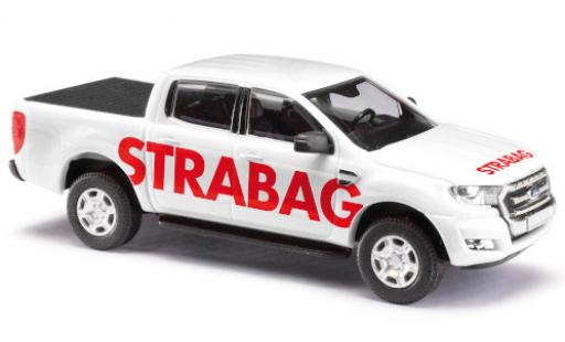 Modellautos Ford Ranger 1/87 Busch DoKa STRABAG 2016 avec Protection de surface de chargement Ford Ranger 1/87 Busch DoKa STRABAG 2016 avec Protection de surface de chargement modellautos