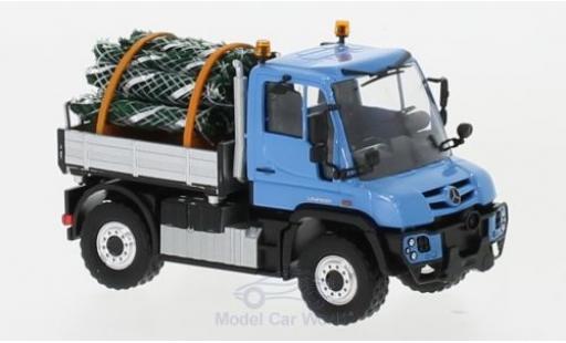 Modellautos Mercedes Unimog 1/87 Busch U 430 blau mit Christbäumen Mercedes Unimog 1/87 Busch U 430 blau mit Christbäumen modellautos
