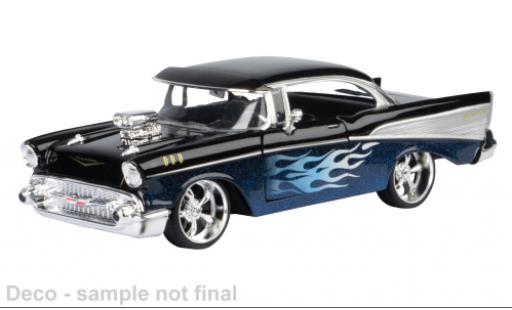 Chevrolet Bel Air 1/24 Motormax schwarz/blau 1957 1:24 modellautos