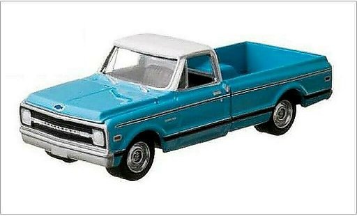 Chevrolet C-10 Pickup 1/64 Greenlight blau/weiss 1970 modellautos