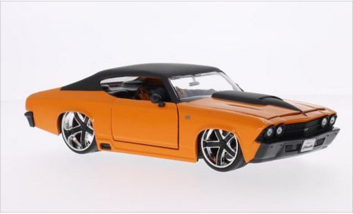 Chevrolet Chevelle tuning 1/24 Jada Toys SS orange/matt-schwarz 1969 modellautos