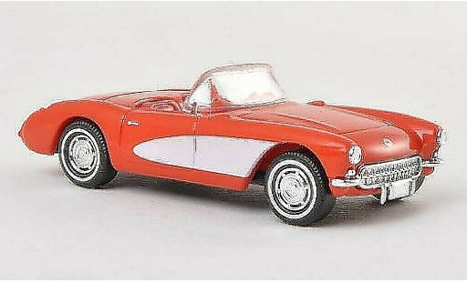 Chevrolet Corvette Convertible 1/87 Busch C1 C1 Cabrio rot-orange/weiss 1956 modellautos