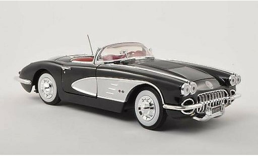 Chevrolet Corvette Convertible 1/18 Motormax C1 C1 schwarz/grau 1958 modellautos