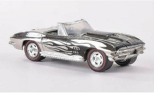 Chevrolet Corvette Convertible 1/64 Greenlight C2 (C2) Cabrio chrom mit Flammendekor 1967 modellautos
