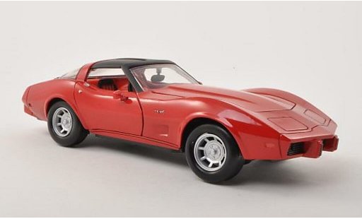Chevrolet Corvette Coupe 1/24 Motormax C3 rot/matt-schwarz 1979 modellautos
