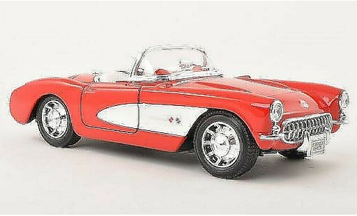 Chevrolet Corvette Convertible 1/24 Welly C1 Cabrio rot 1957 modellautos