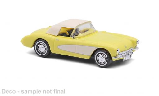 Chevrolet Corvette 1/87 Busch gelb/beige 1956 1:87 modellautos