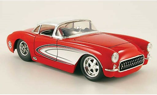 Chevrolet Corvette Convertible 1/24 Jada Toys C1 rot/weiss 1957 modellautos