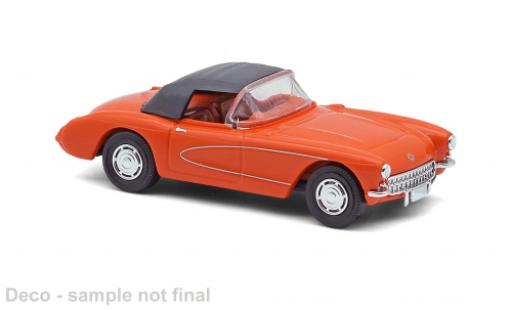 Chevrolet Corvette 1/87 Busch orange/grau 1956 1:87 modellautos